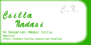 csilla nadasi business card